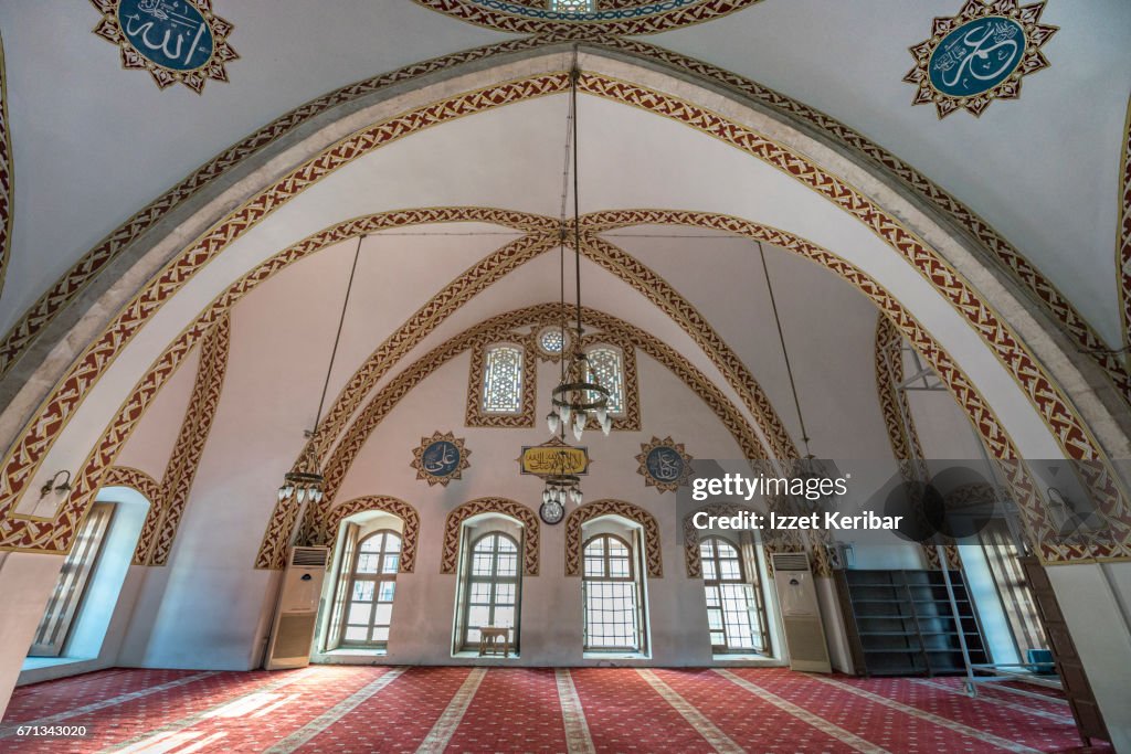 Interior of Habip Neccar historical mosque, Antakya, Hatay, southeastern Turkey