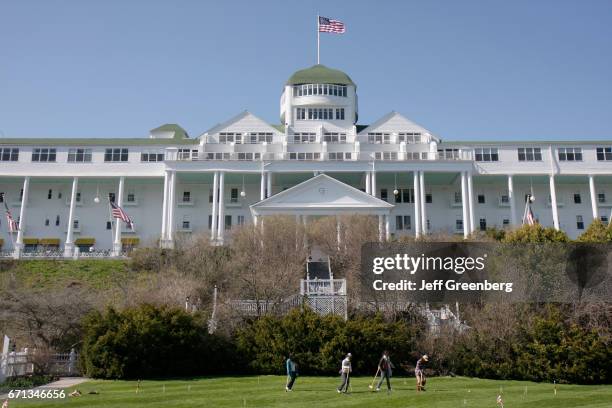 The exterior of the Grand Hotel.