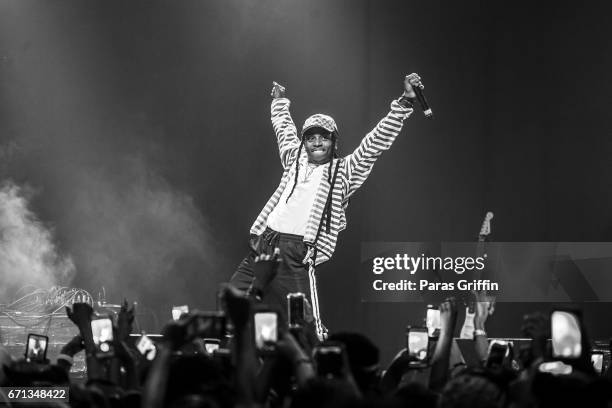 Recording artist Jacquees performs on stage during V-Jam Teen Concert at Center Stage on April 21, 2017 in Atlanta, Georgia.