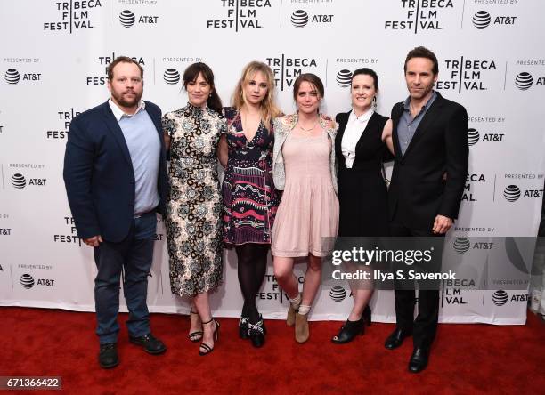 Josh Harto, Maggie Siff, Juno Temple, Olivia Luccardi, Liz W. Garcia and Alessandro Nivola attend "One Percent More Humid" Premiere during the 2017...