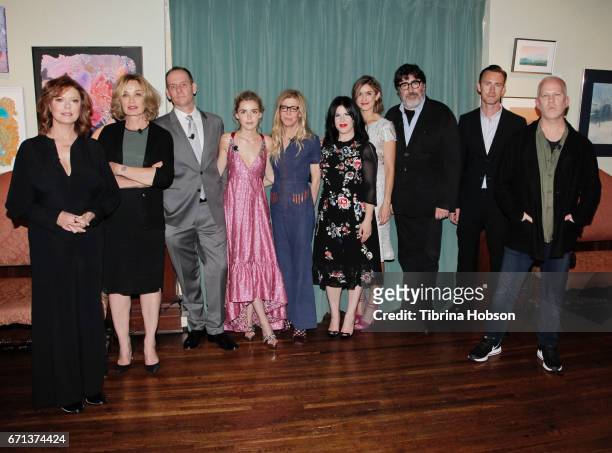 The cast and crew of 'Feud', Susan Sarandon, Jessica Lange, Tim Minear, Kiernan Shipka, Dede Gardner, Alexis Martin Woodall, Gina Welch, Alfred...
