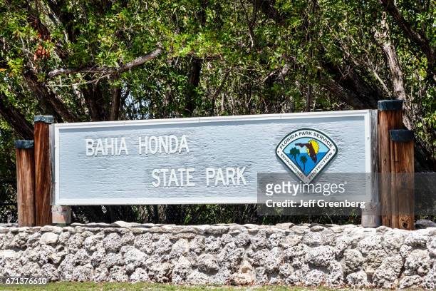 Bahia Honda State Park sign.