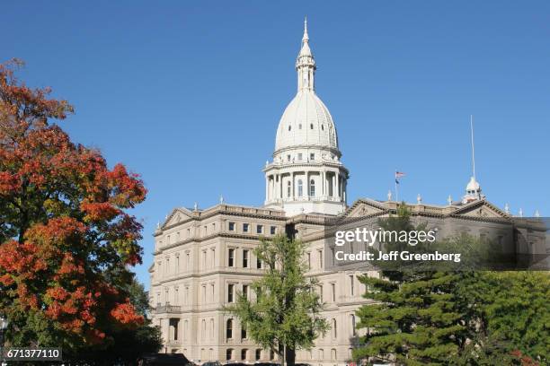 The exterior of the State Capitol in Lansing.