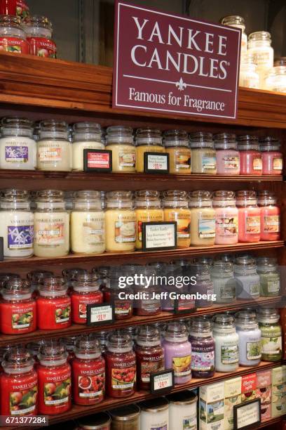 Yankee Candles for sale at Cracker Barrel Restaurant.