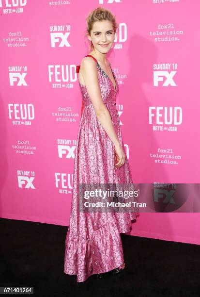 Kiernan Shipka arrives at FX's "Feud: Bette And Joan" FYC event held at The Wilshire Ebell Theatre on April 21, 2017 in Los Angeles, California.