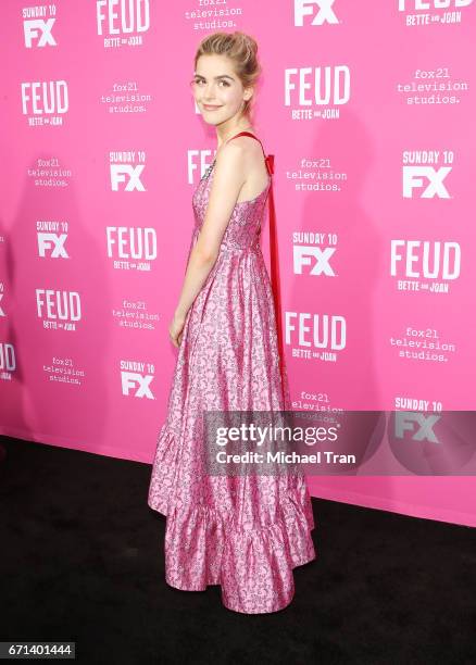 Kiernan Shipka arrives at FX's "Feud: Bette And Joan" FYC event held at The Wilshire Ebell Theatre on April 21, 2017 in Los Angeles, California.