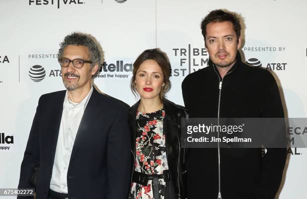 Actors John Turturro, Rose Byrne and Marcus Wainwright of 'Hair' attend the Shorts Program: New York - Group Therapy during the 2017 Tribeca Film...
