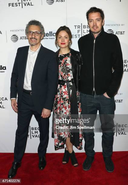 Actors John Turturro, Rose Byrne and Marcus Wainwright of 'Hair' attend the Shorts Program: New York - Group Therapy during the 2017 Tribeca Film...