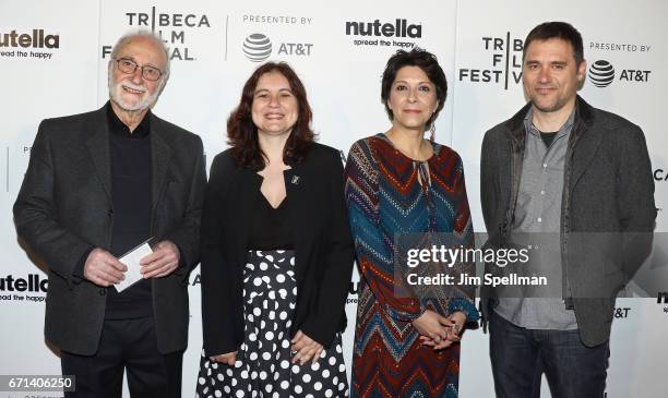 Thanasia Papageorgios, Elina Psykos, Valery Tcheplanowa and Giorgos Karnavas from the movie 'Son of Sofia' attend the Shorts Program: New York -...