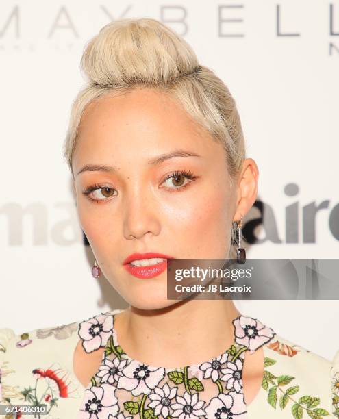 Pom Klementief attends Marie Claire's 'Fresh Faces' celebration with an event sponsored by Maybelline at Doheny Room on April 21, 2017 in West...