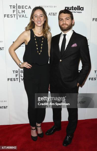 Parker Hill and director Evan Ari Kelman attends the Shorts Program: New York - Group Therapy during the 2017 Tribeca Film Festival at Regal Battery...
