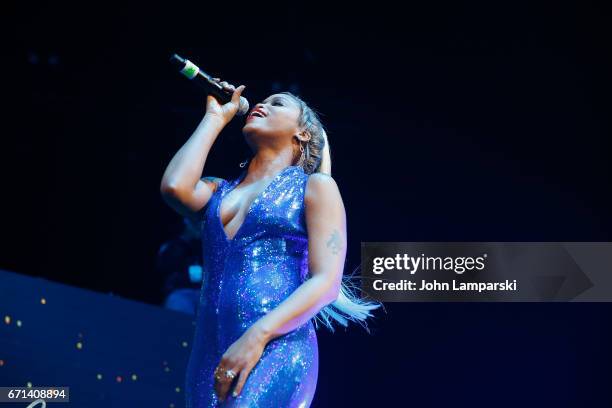 Eve performs during the Ruff Ryders and Friends Reunion Tour Past, Present and Future at Barclays Center of Brooklyn on April 21, 2017 in New York...