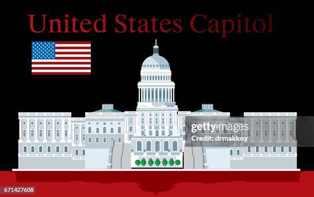 usa capitol - architectural dome stock illustrations