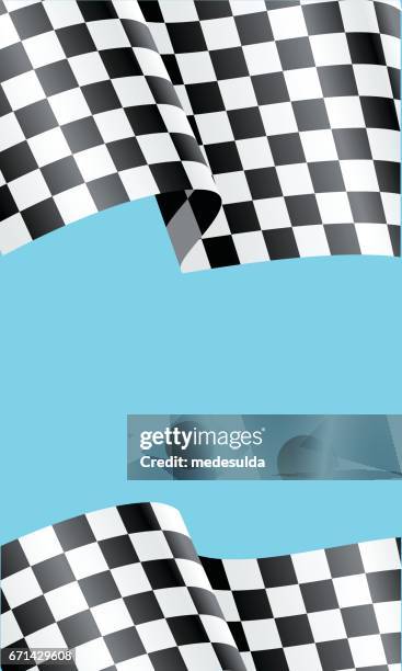 rally flag - checkered flag stock illustrations