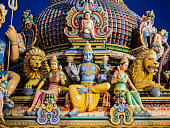 Hindu Gods decoration in Sri Mariamman Temple Singapore