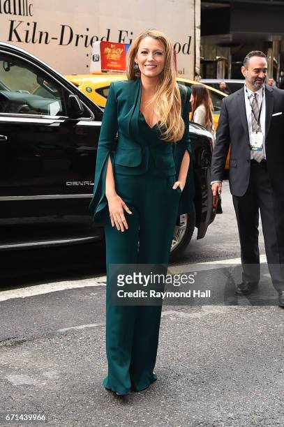 Actress Blake Lively arrives to Variety's Power of Women New York luncheon at Cipriani Midtown on April 21, 2017 in New York City.