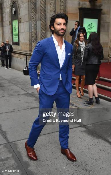 Justin Baldoni arrives to Variety's Power of Women New York luncheon at Cipriani Midtown on April 21, 2017 in New York City.
