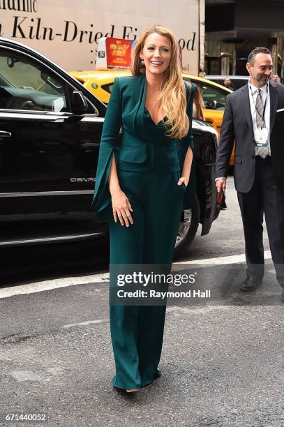 Actress Blake Lively arrives to Variety's Power of Women New York luncheon at Cipriani Midtown on April 21, 2017 in New York City.