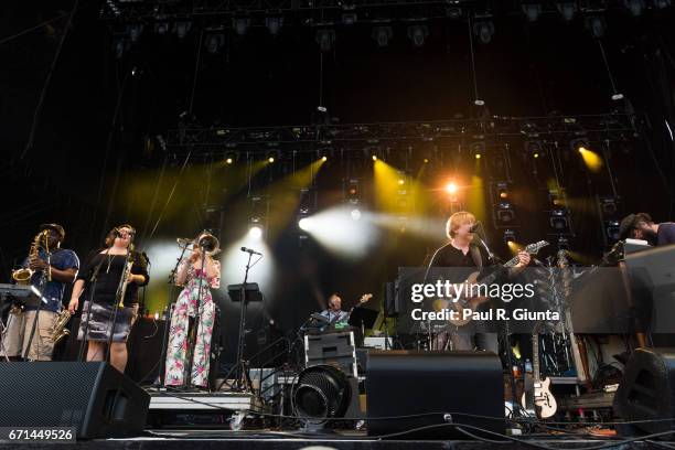 Trey Anastasio performs on stage during 2017 SweetWater 420 Fest at Olympic Centennial Park on April 21, 2017 in Atlanta, Georgia.