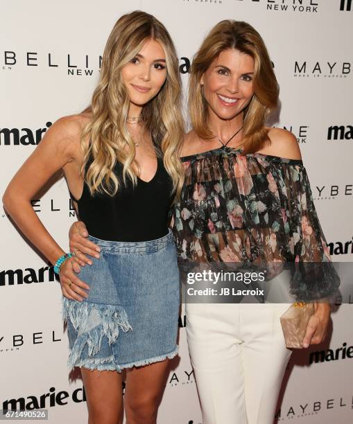 Olivia Jade Giannulli and Lori Loughlin attend Marie Claire's 'Fresh Faces' celebration with an event sponsored by Maybelline at Doheny Room on April...