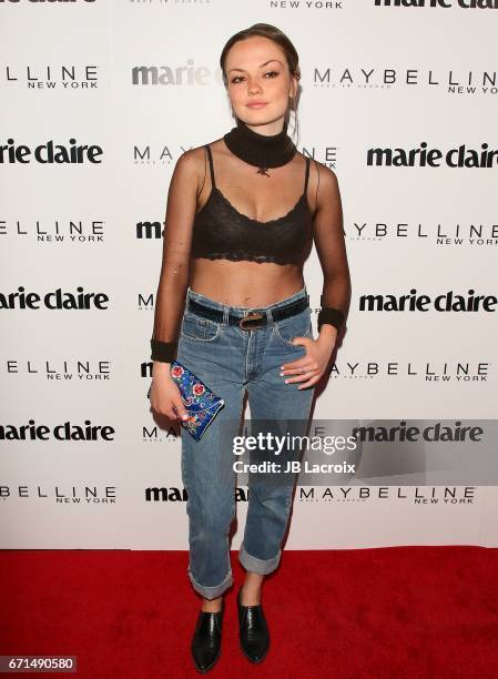 Emily Meade attends Marie Claire's 'Fresh Faces' celebration with an event sponsored by Maybelline at Doheny Room on April 21, 2017 in West...