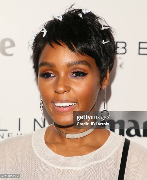 Janelle Monae attends Marie Claire's 'Fresh Faces' celebration with an event sponsored by Maybelline at Doheny Room on April 21, 2017 in West...