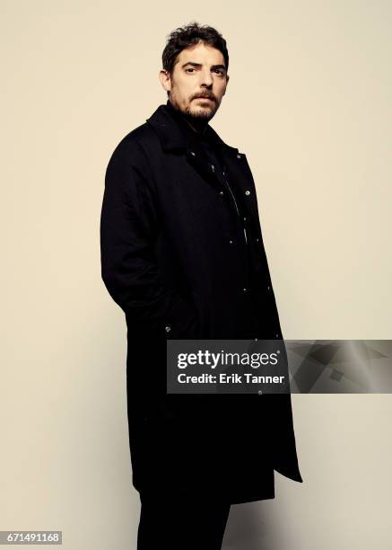 Damien Bonnard from 'Thirst Street' poses at the 2017 Tribeca Film Festival portrait studio on April 21, 2017 in New York City.