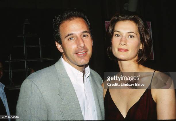 Nantucket Film Festival. Matt Lauer and then-fiancée Annette Roque at Bob and Suzanne Wright’s party at the Nantucket Film Festival, Nantucket, MA...