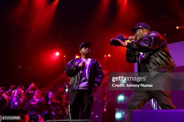 Styles P and Sheek Louch perform during the Ruff Ryders Reunion Concert at Barclays Center on April 21, 2017 in New York City.