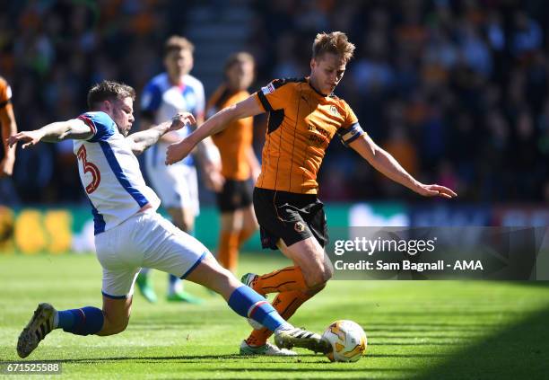 Danny Guthrie of Blackburn Rovers and Dave Edwards of Wolverhampton Wanderers during the Sky Bet Championship match between Wolverhampton Wanderers...