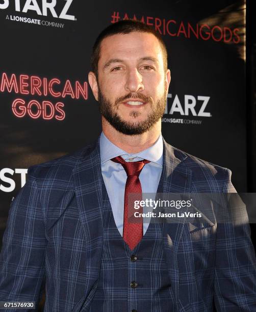 Actor Pablo Schreiber attends the premiere of "American Gods" at ArcLight Cinemas Cinerama Dome on April 20, 2017 in Hollywood, California.