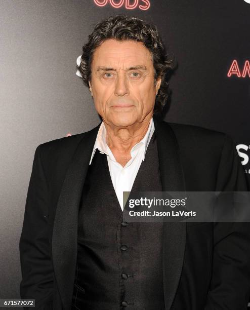 Actor Ian McShane attends the premiere of "American Gods" at ArcLight Cinemas Cinerama Dome on April 20, 2017 in Hollywood, California.