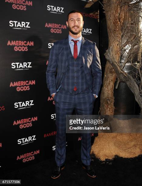 Actor Pablo Schreiber attends the premiere of "American Gods" at ArcLight Cinemas Cinerama Dome on April 20, 2017 in Hollywood, California.