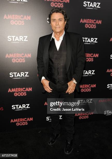 Actor Ian McShane attends the premiere of "American Gods" at ArcLight Cinemas Cinerama Dome on April 20, 2017 in Hollywood, California.