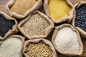 Varieties of Grains Seeds and Raw Quino