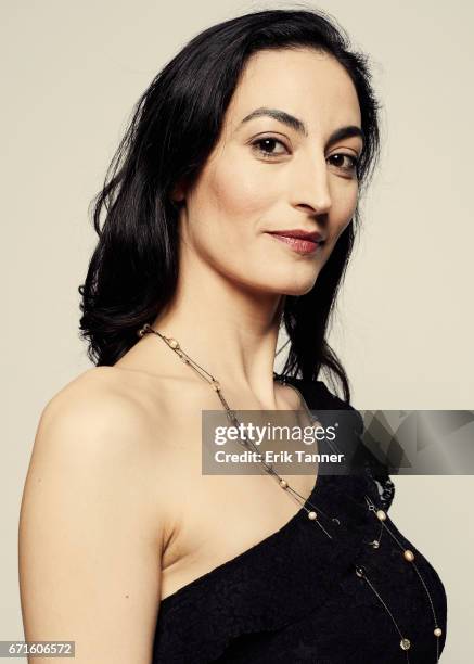 Actress Laetitia Eido from 'Holy Air' poses at the 2017 Tribeca Film Festival portrait studio on April 22, 2017 in New York City.