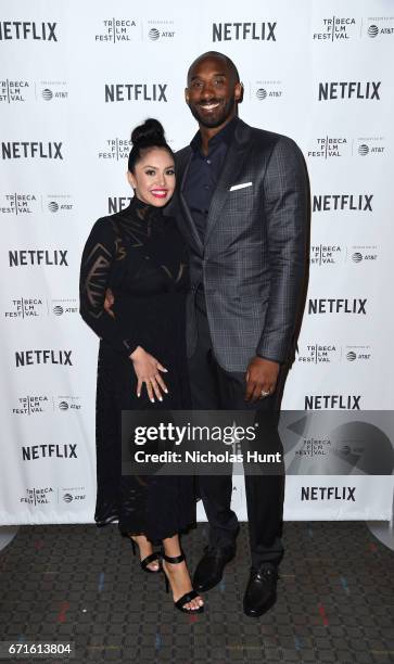 Kobe Bryant and Vanessa Laine Bryant attend Tribeca Shorts: Animated Shorts curated by Whoopi Goldberg during the 2017 Tribeca Film Festival at SVA...