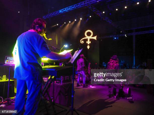 In this handout provided by Paisley Park Studios, The Revolution performs in the Paisley Park Soundstage during Celebration 2017 on April 20, 2017 in...