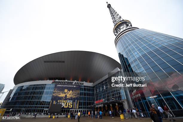 General view outside of the arena during the UFC Fight Night event at Bridgestone Arena on April 22, 2017 in Nashville, Tennessee.