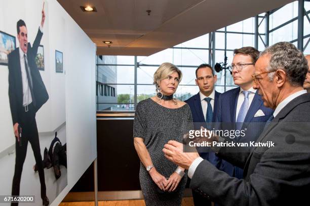 Prince Constantijn of The Netherlands and Princess Laurentien of The Netherlands with Turkish AP photographer Burhan Ozbilici talking about the World...