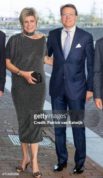 Prince Constantijn of The Netherlands and Princess Laurentien of The Netherlands arrive at the Muziekgebouw Aan't IJ for the World Press Photo Award...