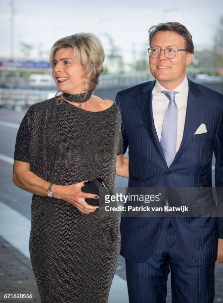 Prince Constantijn of The Netherlands and Princess Laurentien of The Netherlands arrive at the Muziekgebouw Aan't IJ for the World Press Photo Award...