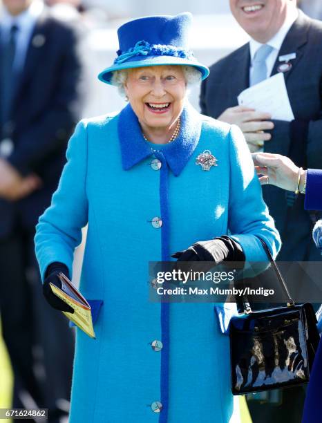 Queen Elizabeth II, who celebrated her 91st birthday yesterday, watches her horse 'Call To Mind' win The Dubai Duty Free Tennis Championships Maiden...