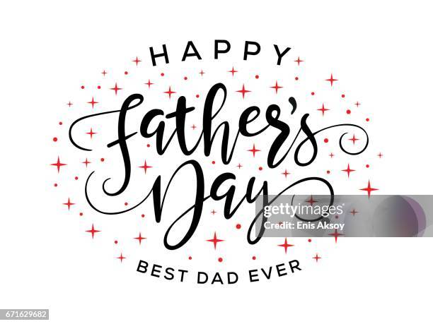 happy fathers day calligraphy - best man stock illustrations