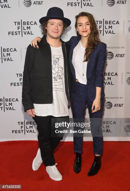 Peter Henry Phillips and Quinn Shephard attend the "Blame" Premiere during 2017 Tribeca Film Festival at Cinepolis Chelsea on April 22, 2017 in New...