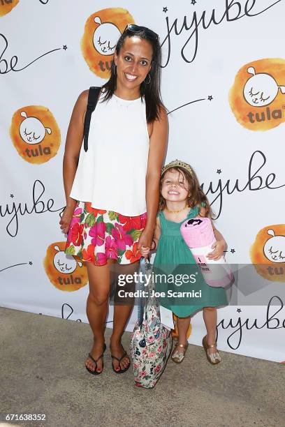 Chudney Ross and daughter attend Ju-Ju-Be's 2nd Annual Ju-Ju-Beach Event celebrating lthe launch of Baby Tula Collaboration on April 22, 2017 in...