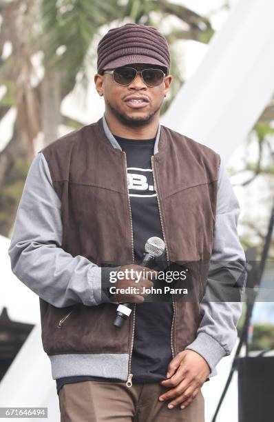 Sway is seen at Kaya Fest at Bayfront Park Amphitheater on April 22, 2017 in Miami, Florida.