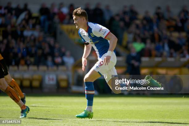 Sam Gallagher of Blackburn Rovers during the Sky Bet Championship match between Wolverhampton Wanderers and Blackburn Rovers at Molineux on April 22,...