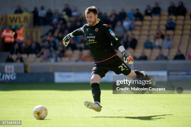 Andy Lonergan of Wolverhampton Wanderers during the Sky Bet Championship match between Wolverhampton Wanderers and Blackburn Rovers at Molineux on...