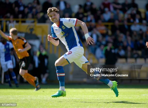 Sam Gallagher of Blackburn Rovers during the Sky Bet Championship match between Wolverhampton Wanderers and Blackburn Rovers at Molineux on April 22,...